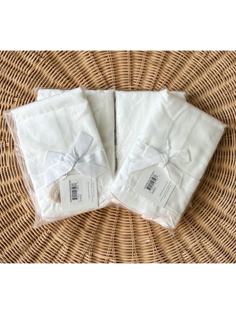 NEW Serena & Lily Scallop Sateen Euro Pillow Sham-Pink Sand